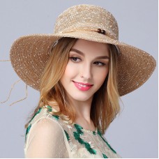 Summer Casual Mujer Girls Caps Outdoor Floral Beach Wide Brim Fashion Sun Hat  eb-92292126